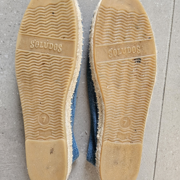 🍍 Soludos chambray espadrilles pineapple embroidery size 7 🍍 - Picture 4 of 6